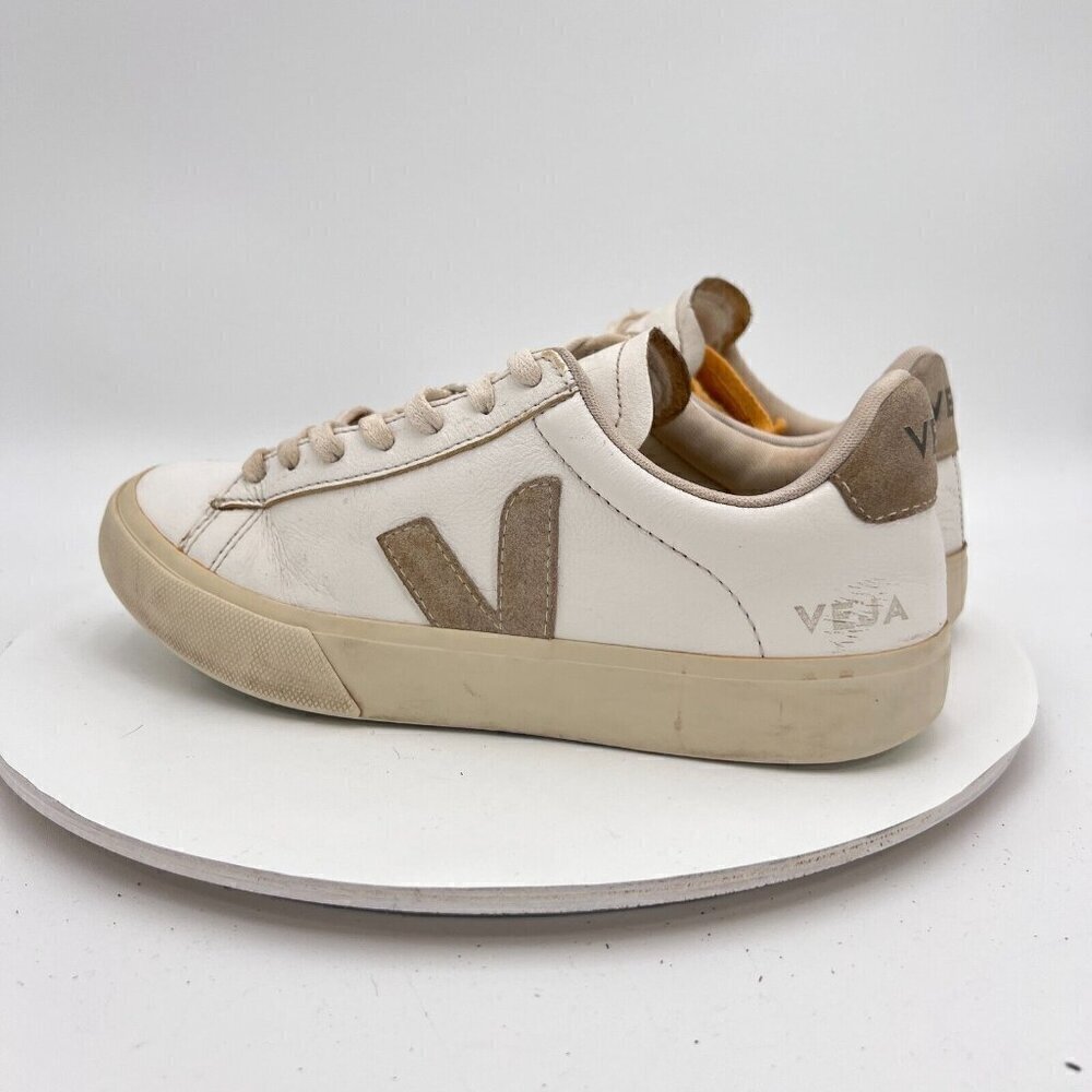 Veja Campo Chromefree Women Size 8 White Natural Leather Low Top Training Shoes - Picture 7 of 15